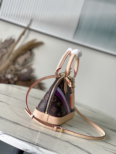 Louis Vuitton Brown / Light Beige Alma BB Handbag M01917 - Image 3