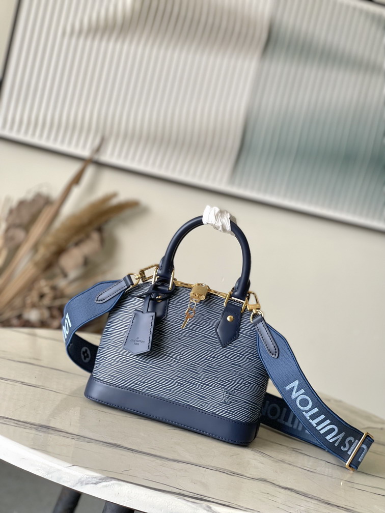 Louis Vuitton Denim Blue Alma BB Handbag M14853
