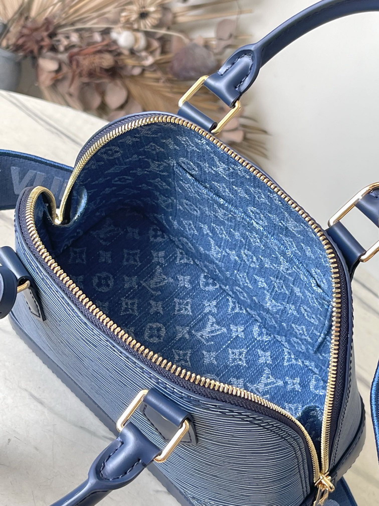 Louis Vuitton Denim Blue Alma BB Handbag M14853 - Image 4