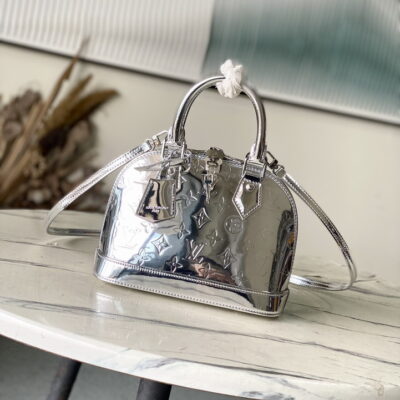 Louis Vuitton Metallic Silver Alma BB Shoulder Bag M26335