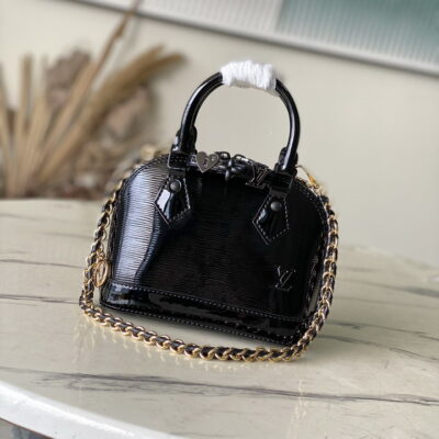 Louis Vuitton Black Alma Mini Handbag M14339
