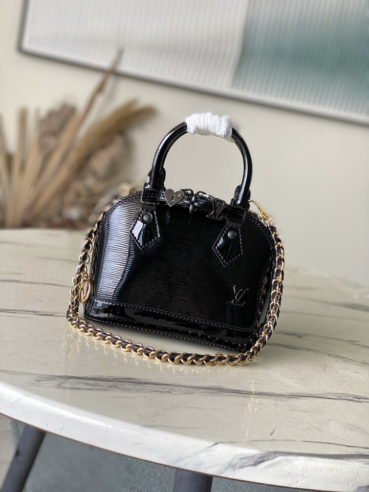 Louis Vuitton Black Alma Mini Handbag M14339