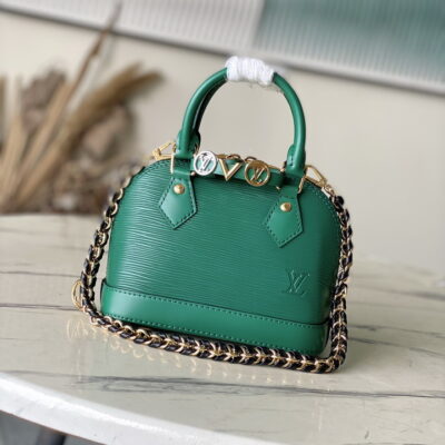 Louis Vuitton Emerald Green Alma Mini Handbag M14339