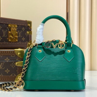 Louis Vuitton Green Alma Mini LV&I Handbag K00015