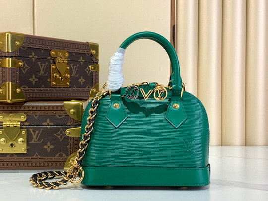 Louis Vuitton Green Alma Mini LV&I Handbag K00015