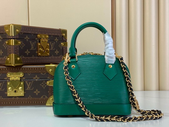 Louis Vuitton Green Alma Mini LV&I Handbag K00015 - Image 2