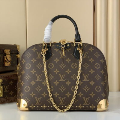 Louis Vuitton Monogram Brown Alma Trunk PM Handbag M27216