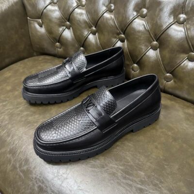 Louis Vuitton Black Major Penny Loafers 3122889