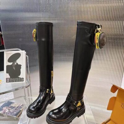 Louis Vuitton Leather 3110176 Knee-High Boots MNS0903