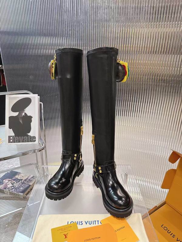 Louis Vuitton Leather 3110176 Knee-High Boots MNS0903 - Image 2