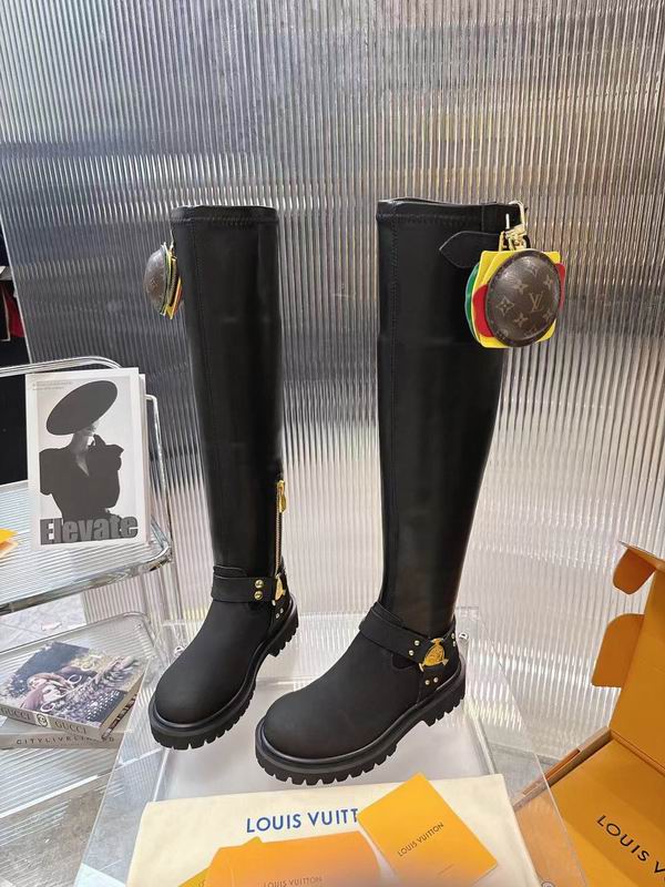 Louis Vuitton Leather 3110176 Knee-High Boots MNS0903 - Image 5