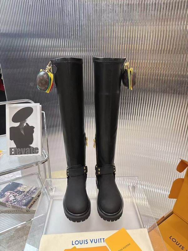 Louis Vuitton Leather 3110176 Knee-High Boots MNS0903 - Image 7