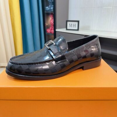 Louis Vuitton Black Grey Major 3016719 Loafers MNS0716
