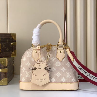 Louis Vuitton Beige Meowgram Alma BB Crossbody Bag M25728