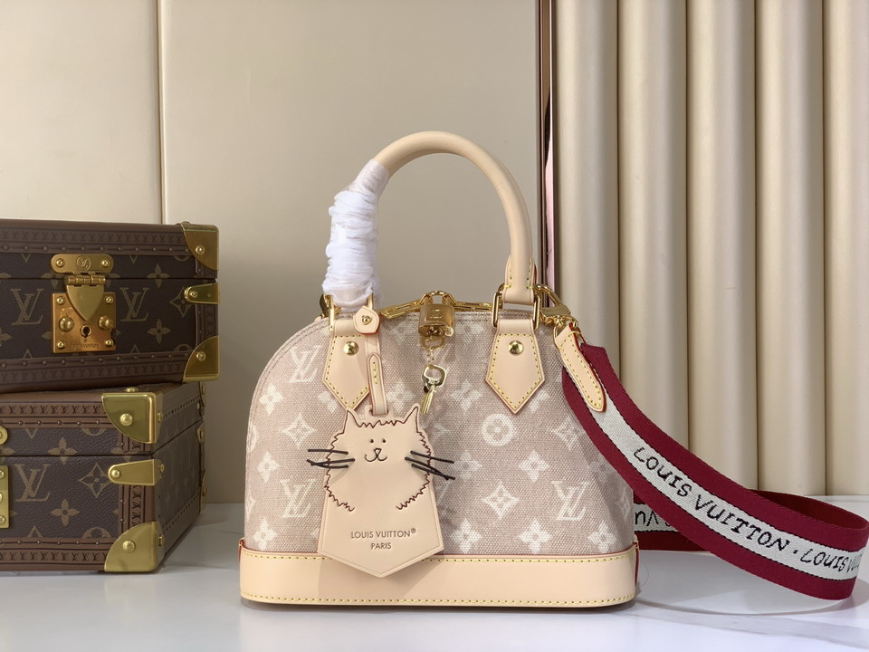 Louis Vuitton Beige Meowgram Alma BB Crossbody Bag M25728