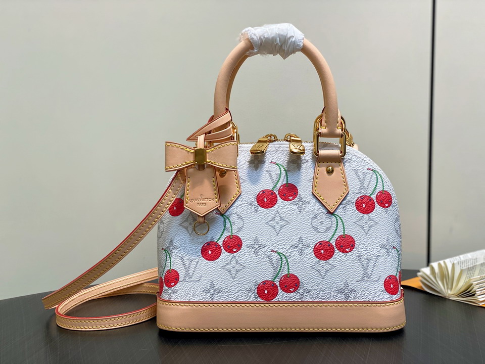 Louis Vuitton White X Takashi Murakami Cherry Alma BB Handbag M14234