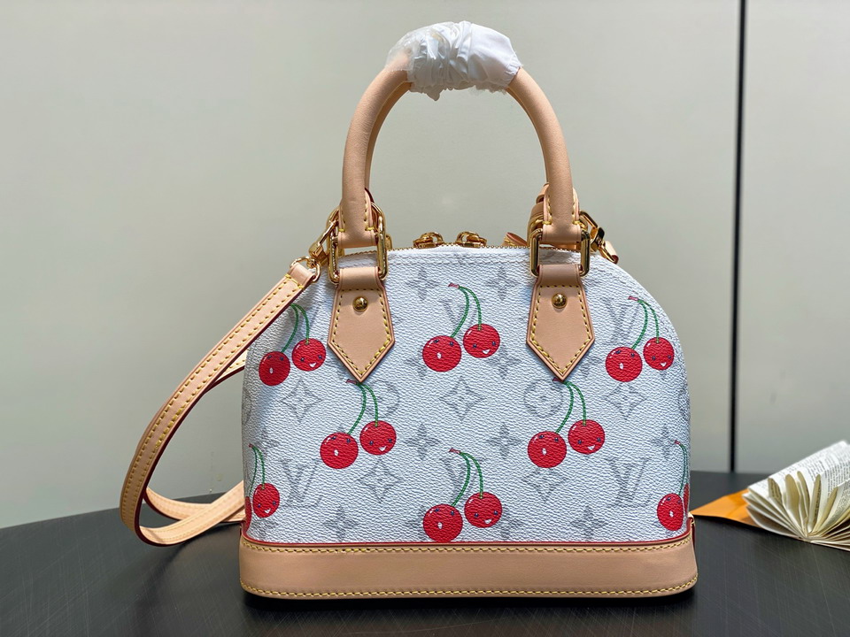 Louis Vuitton White X Takashi Murakami Cherry Alma BB Handbag M14234 - Image 2