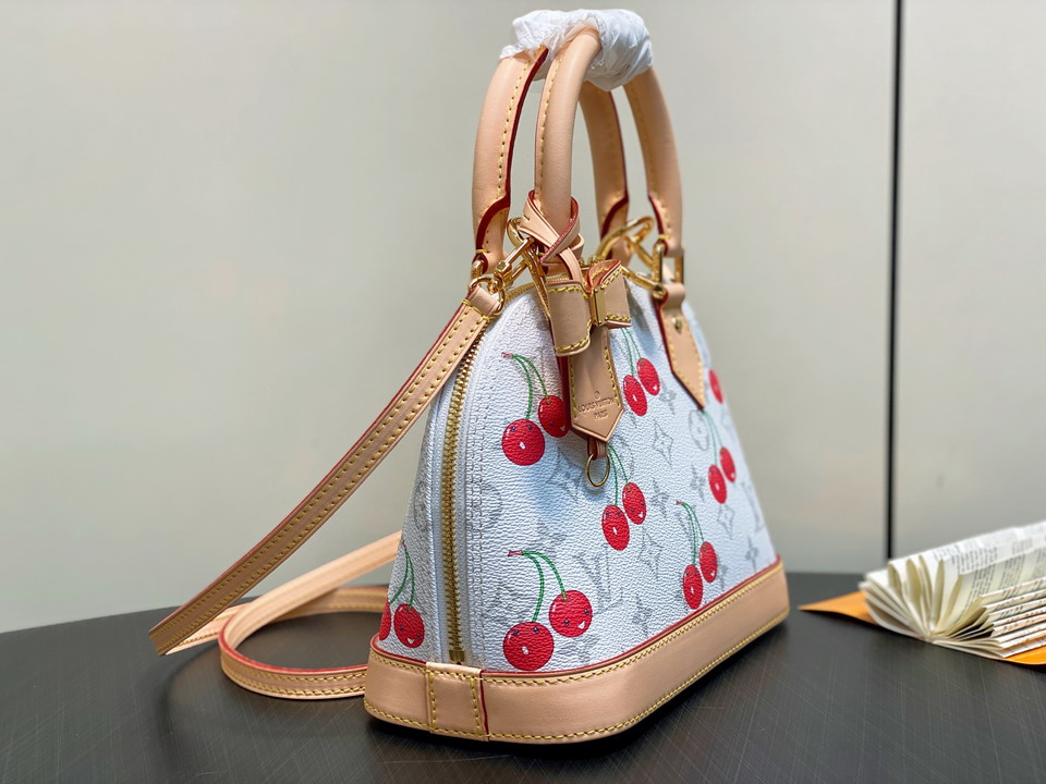 Louis Vuitton White X Takashi Murakami Cherry Alma BB Handbag M14234 - Image 3