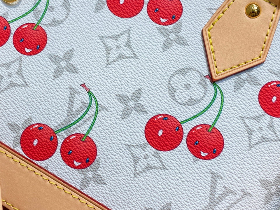 Louis Vuitton White X Takashi Murakami Cherry Alma BB Handbag M14234 - Image 8