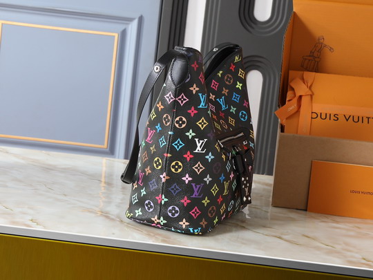 Louis Vuitton Black Rainbow Monogram X Takashi Murakami “Lineup” Shoulder Bag M27582 - Image 2