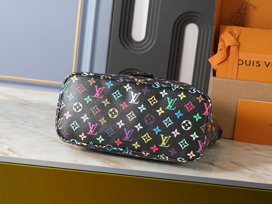 Louis Vuitton Black Rainbow Monogram X Takashi Murakami “Lineup” Shoulder Bag M27582 - Image 4